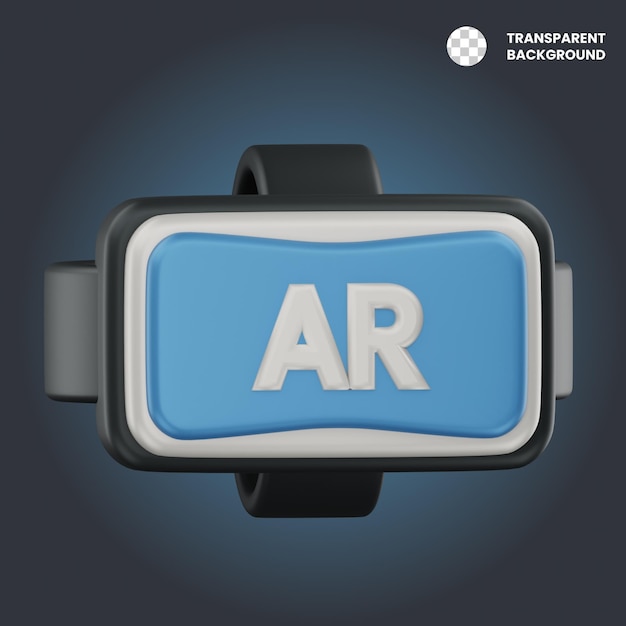 PSD rendering 3d d'un casque de réalité augmentée