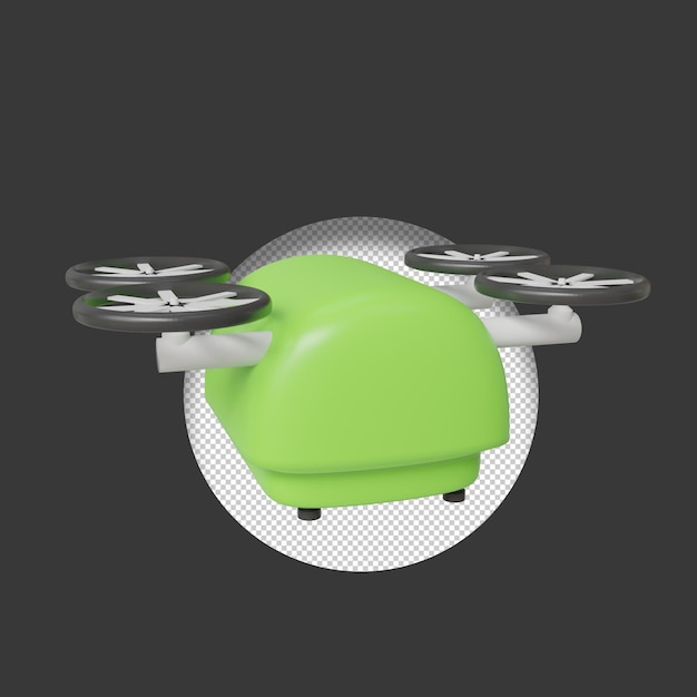 PSD rendering 3d del drone