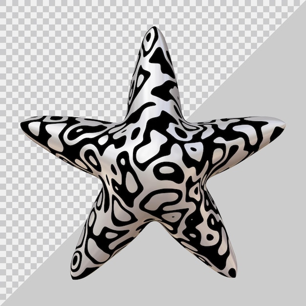 PSD rendering 3d dell'icona a forma di stella