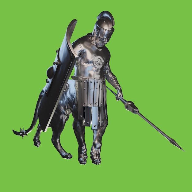 PSD rendering 3d d'un objet à haute résolution humanoïde
