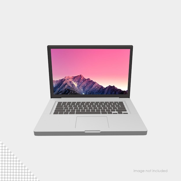 PSD rendering isolato mockup portatile