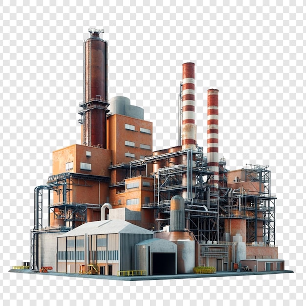 PSD renderização de modelos 3d detalhados de complexos industriais