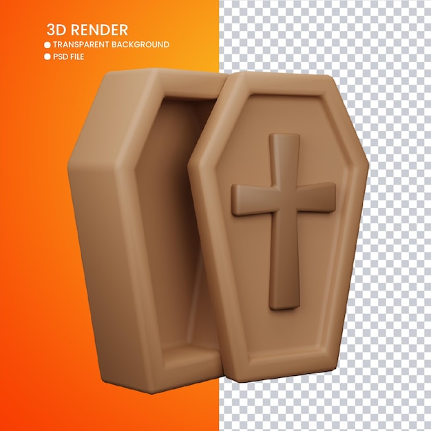 PSD renderizado 3d de cofre