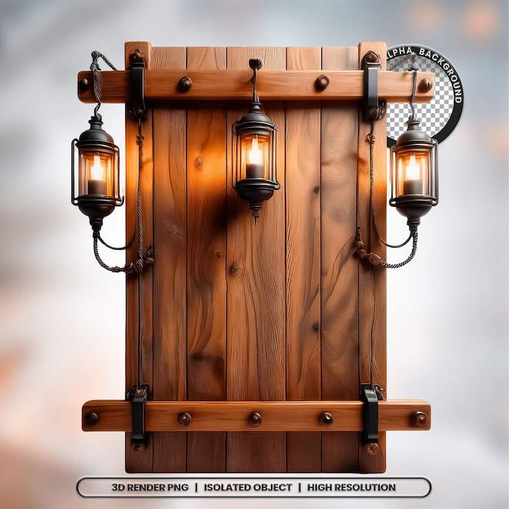 PSD renderizado en 3d del elemento de la junta de madera del sello icon psd png