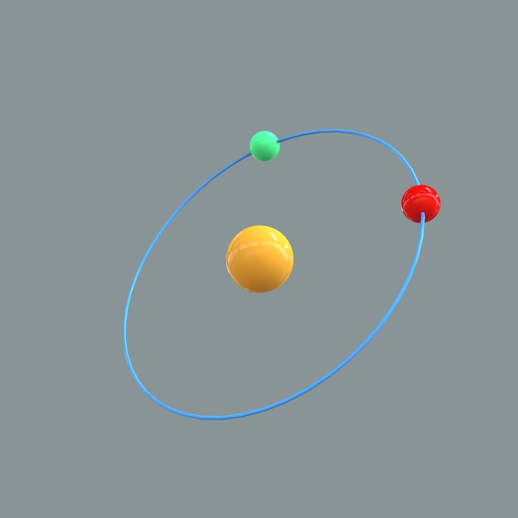 PSD representación de ilustración 3d de estenosis de órbita atómica