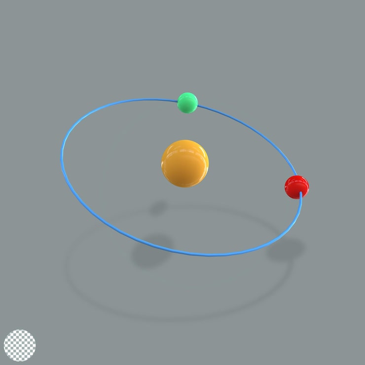 PSD representación de ilustración 3d de estenosis de órbita atómica