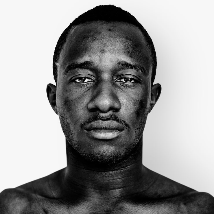 PSD retrato de un hombre de ghana