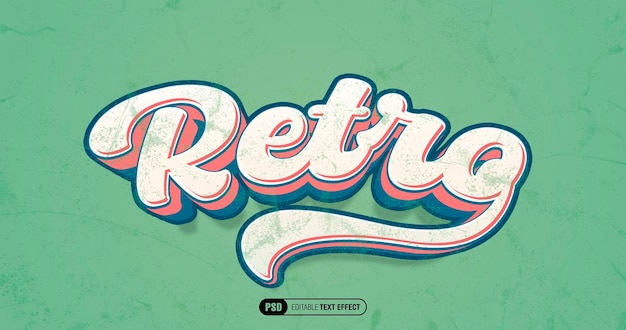 PSD retro-text-effekt