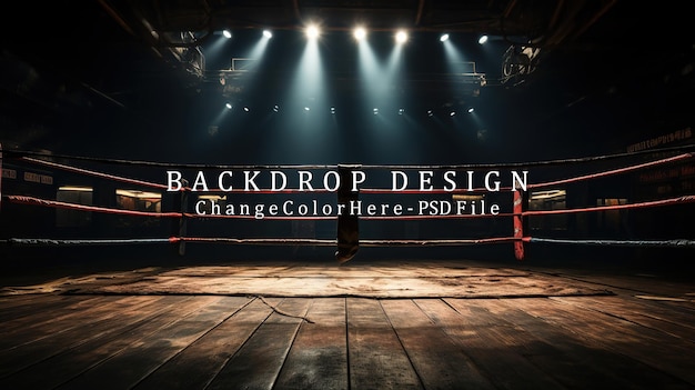 PSD el ring de boxeo bajo los reflectores
