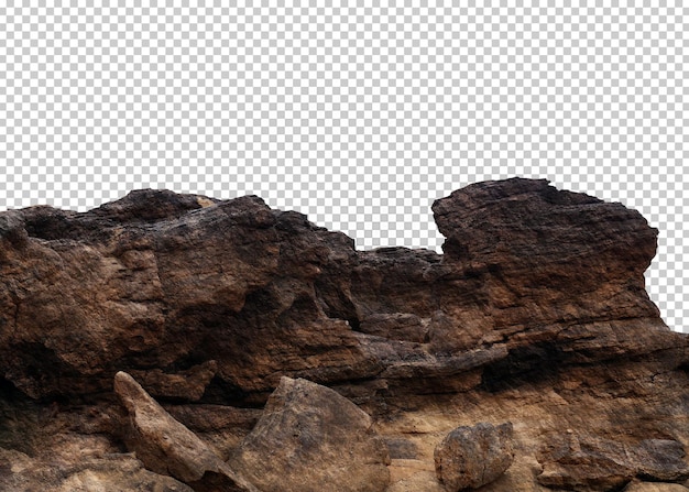 PSD rock isolado fundo de transparência.