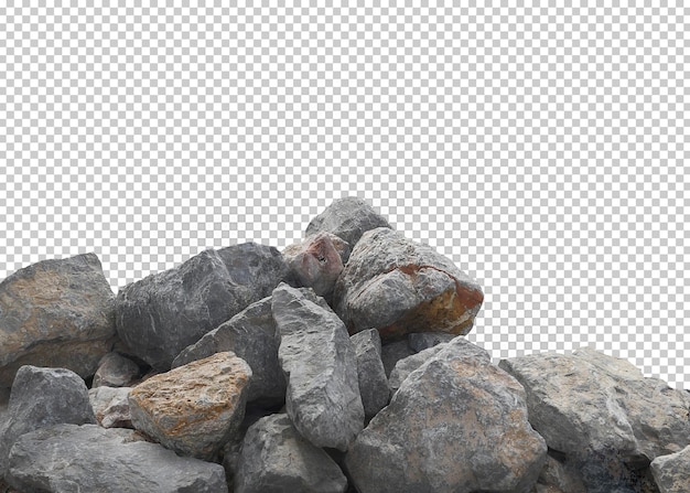 PSD rock isolado fundo de transparência.