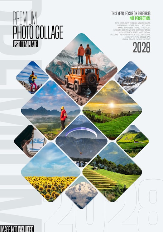 PSD šablona fotografické koláže