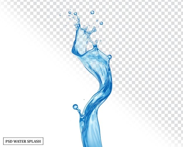 PSD salpicaduras de agua