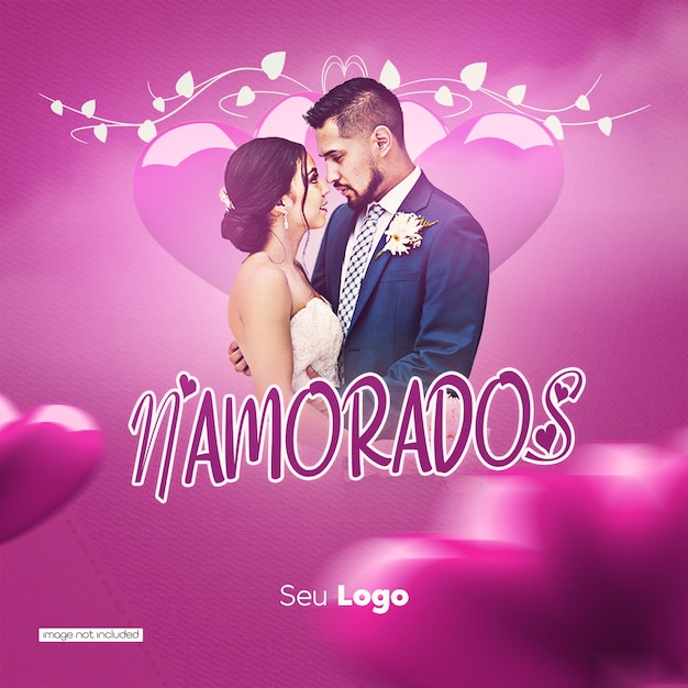 PSD san valentín para redes sociales 11 de junio psd editable