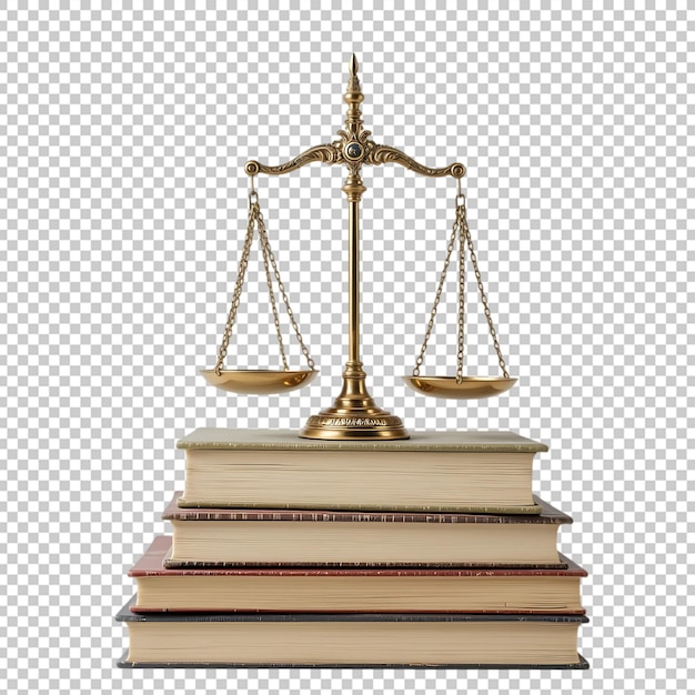 PSD scale di giustizia e libri di legge
