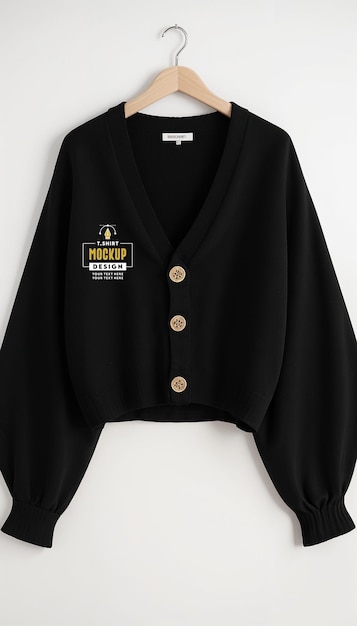 PSD schwarzer pullover-mockup