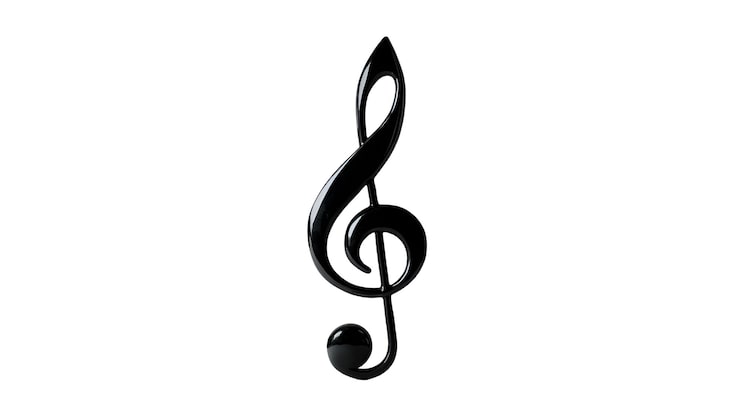 PSD schwarzer treble-schlüssel
