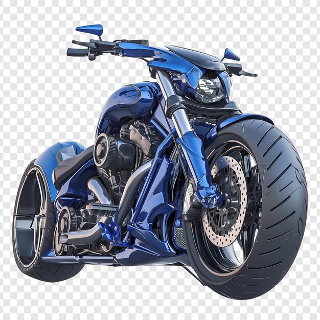 PSD sepeda motor kustom biru