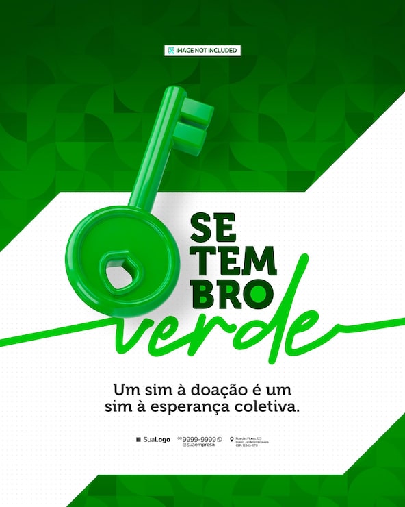 PSD setembro verde doacao de orgaos social media psd editavel