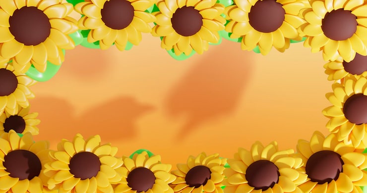 PSD sfondi di girasoli