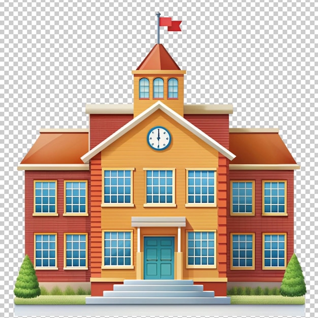 PSD sfondio trasparente dell'edificio scolastico