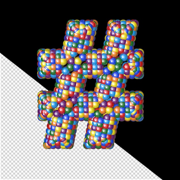 PSD símbolo de globos de colores