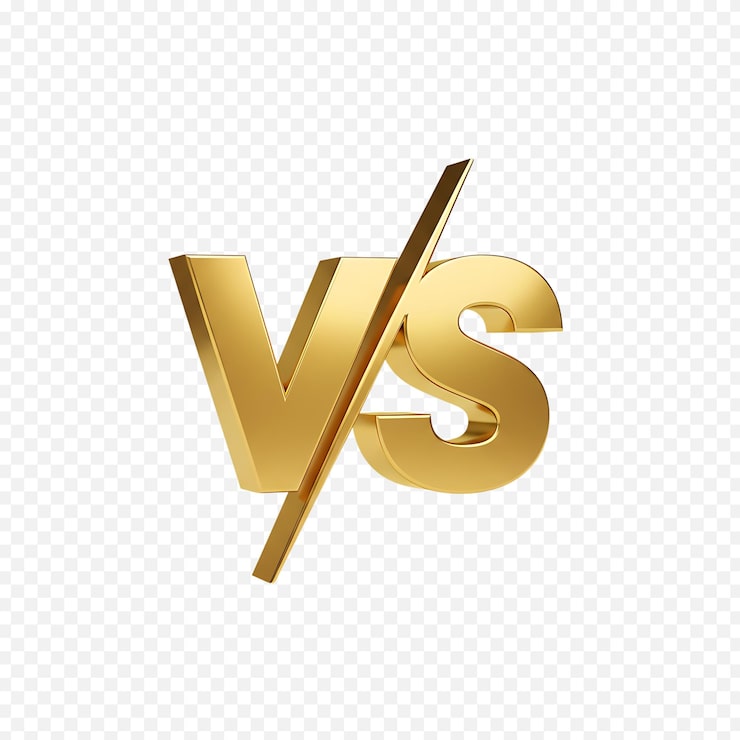PSD símbolo vs 3d dorado para comparación y competencia