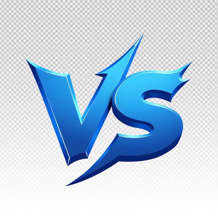 PSD símbolo vs azul dinámico para confrontación y comparación