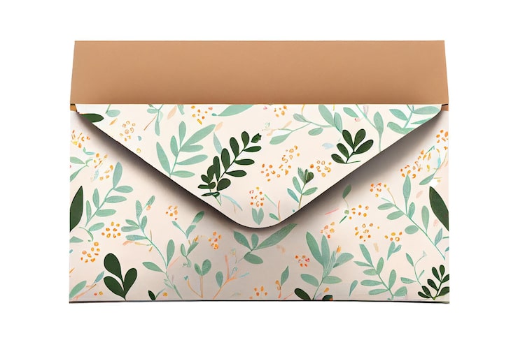 PSD sobre con patrón floral aislado sobre un fondo transparente