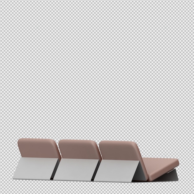 PSD sofá isométrico 3d render
