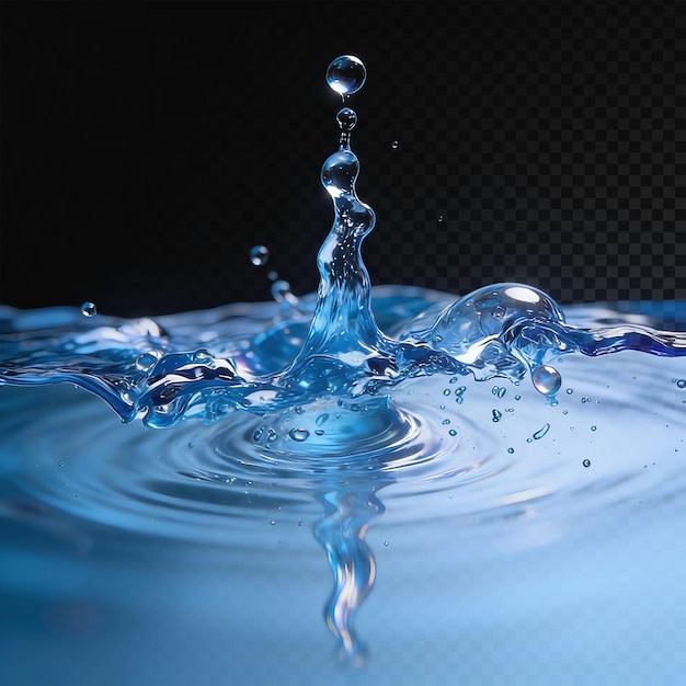 PSD splash d'eau bleue dynamique