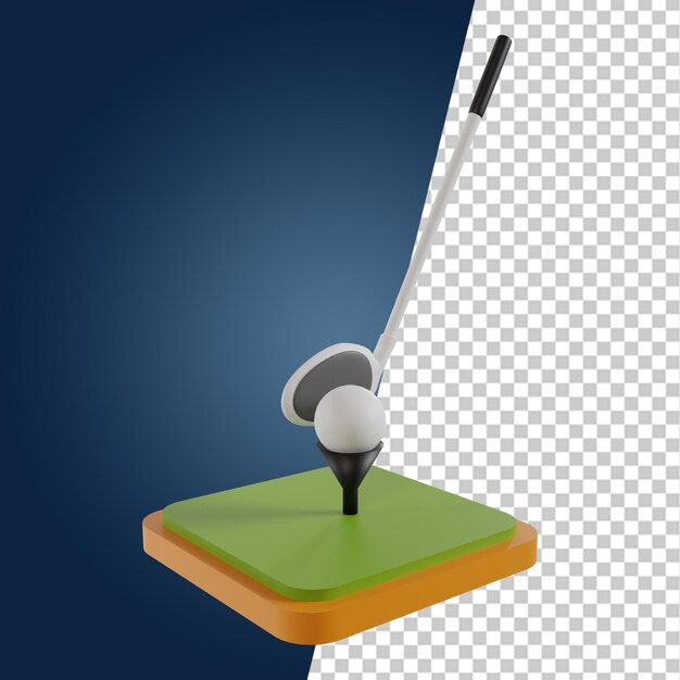 PSD sportspiel 3d-rendering-illustration