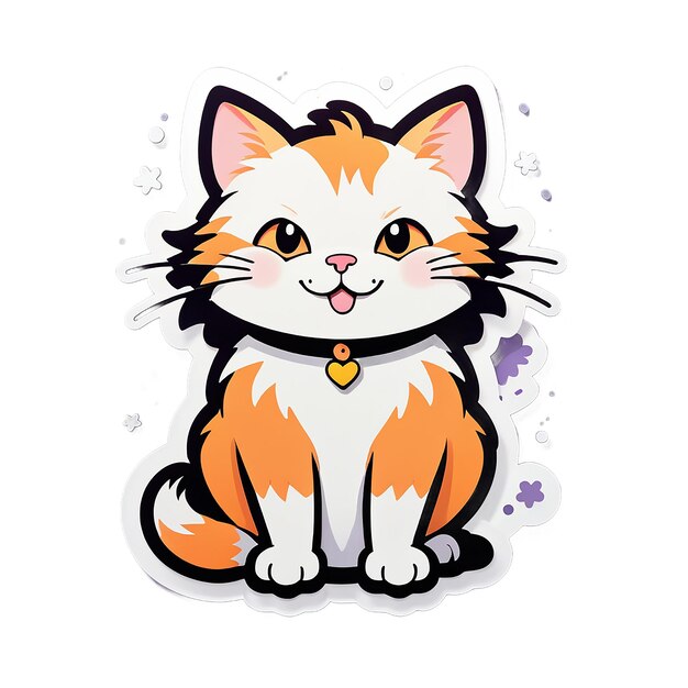 PSD stiker dekal kucing terima kasih