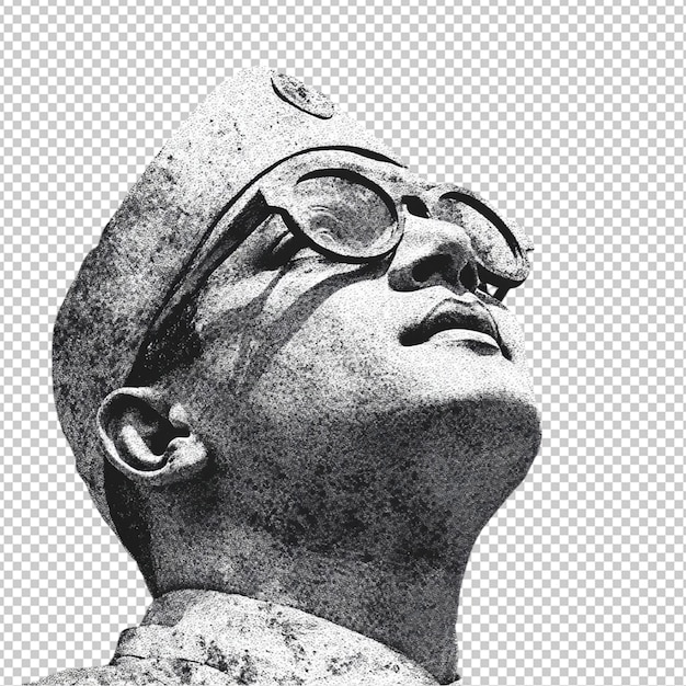 PSD subhas chandra bose isolado fundo transparente