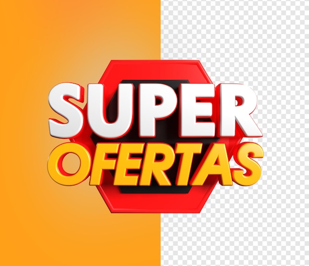 PSD super ofertas de la base hexagonal