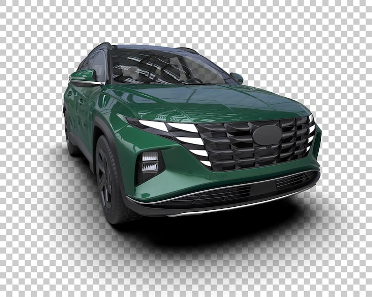 PSD un suv moderno aislado en el fondo de una ilustración de renderización 3d