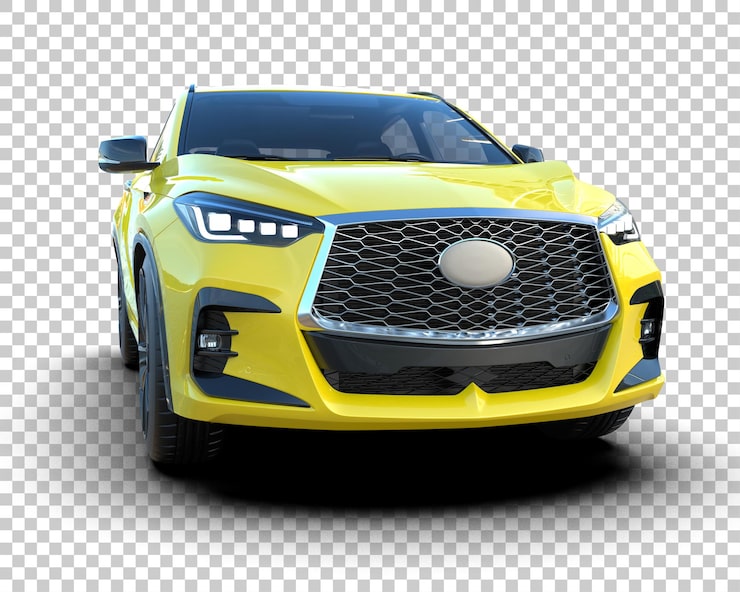 PSD un suv moderno aislado en el fondo de una ilustración de renderización 3d