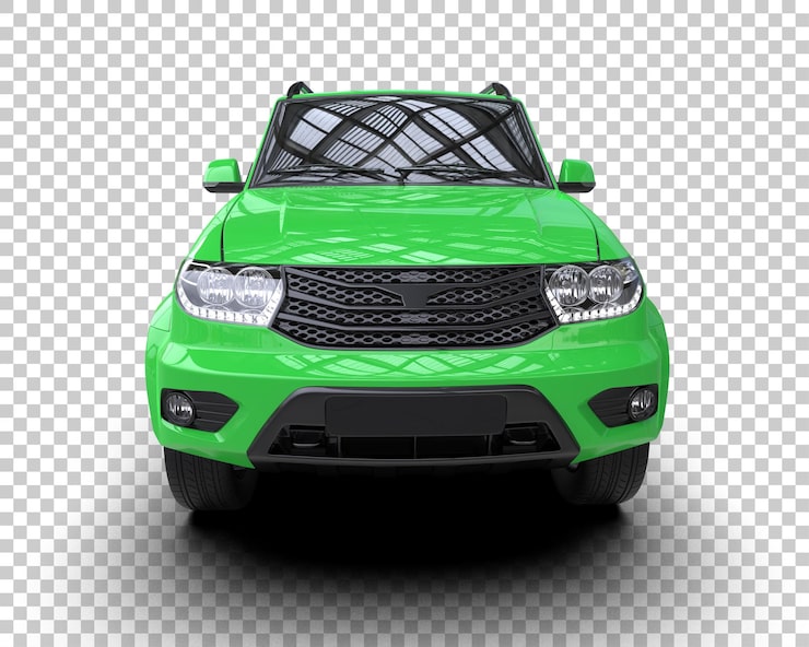 PSD un suv moderno aislado en el fondo de una ilustración de renderización 3d