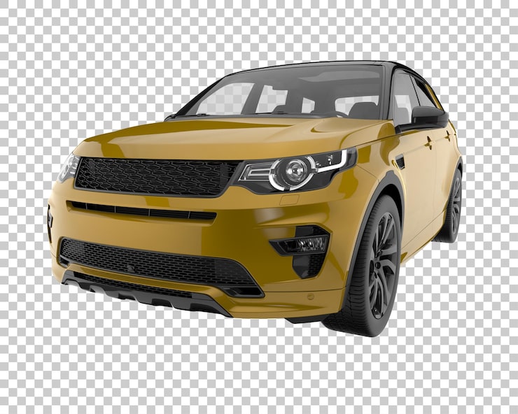 PSD suv sobre fondo transparente. representación 3d - ilustración