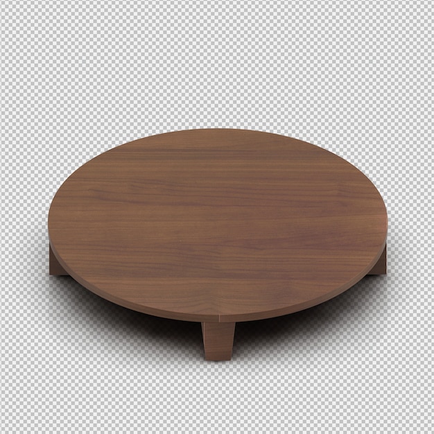 PSD tabla 3d isométrica render