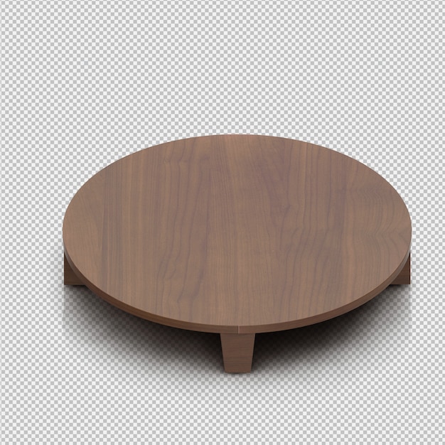 PSD tabla 3d isométrica render