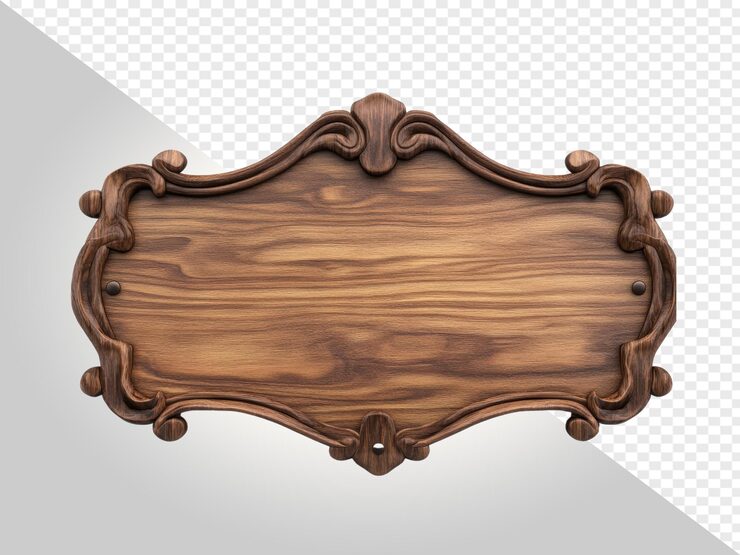 PSD tabla de madera vacía escena de diseño de maqueta aislada sobre un fondo blanco