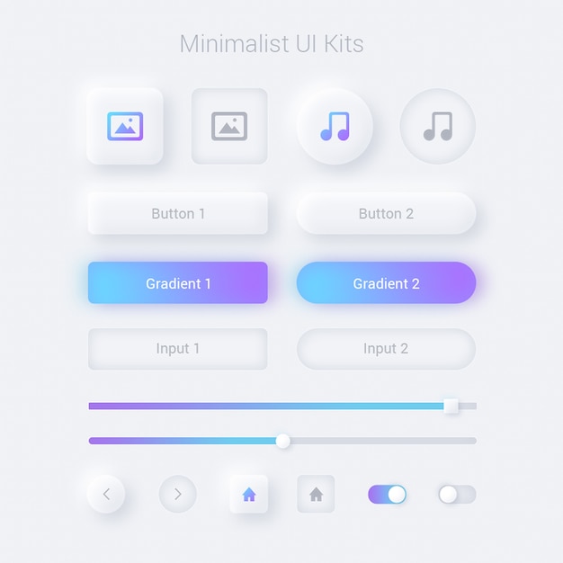 PSD tampilan web dan aplikasi ui minimalis
