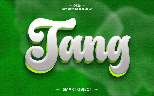 PSD tang psd conception d'effet de texte créatif avec pinceau