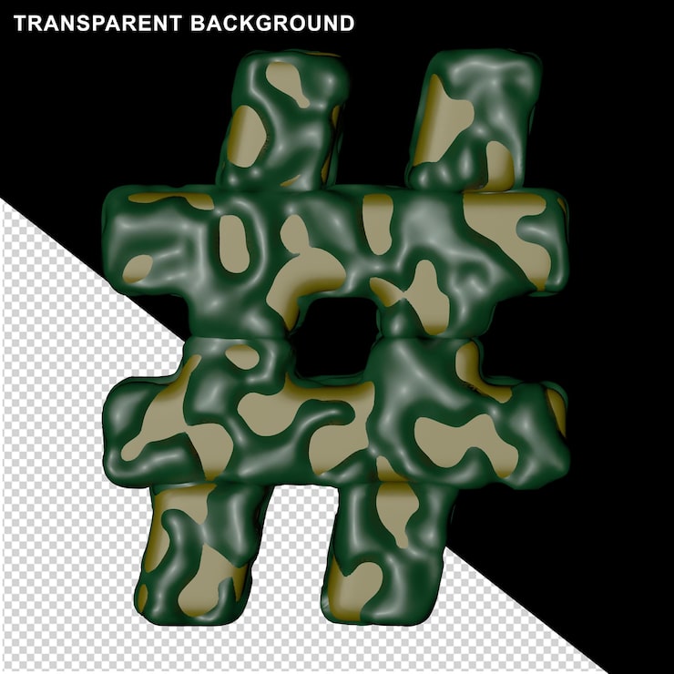 PSD tarnsymbole. 3d-symbol