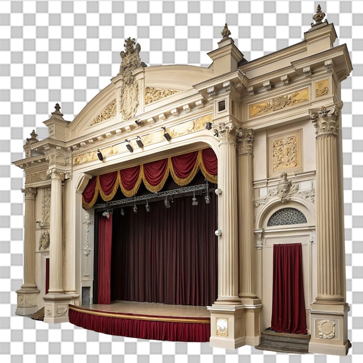 PSD teatro isolato su uno sfondo trasparente