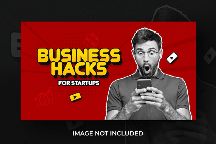 PSD templat thumbnail video youtube atau banner web untuk video bisnis