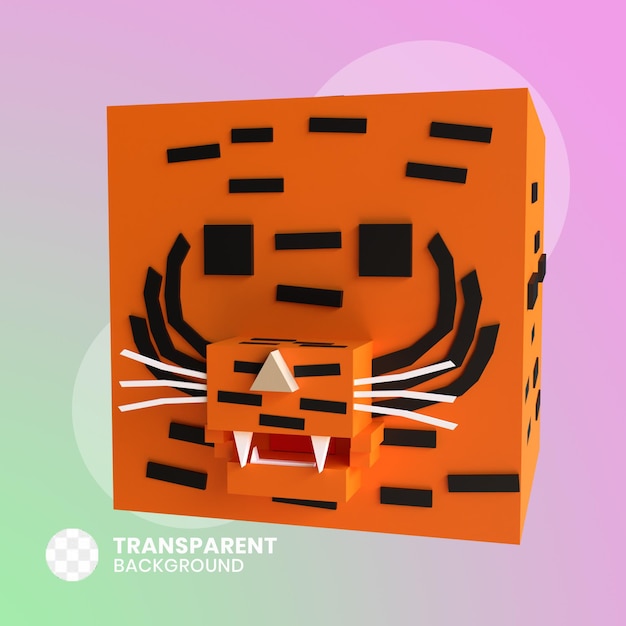 PSD tierkopf-symbol 3d-illustration