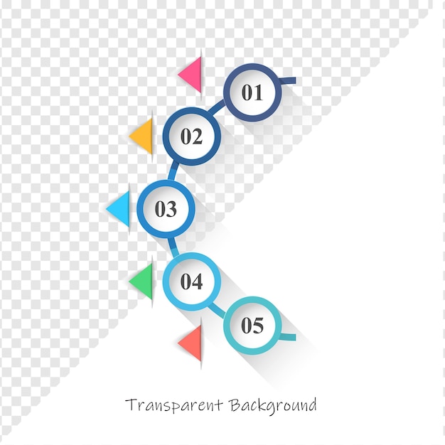 PSD timeline infografica con passaggi numerati