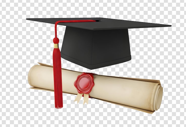 PSD tocco e diploma di laurea, simbolo di successo accademico